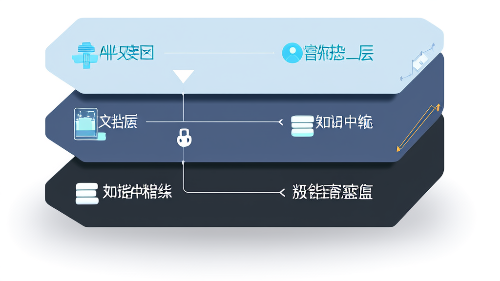 龙虾类智能体四层架构示意图——展示“业务接口层→智能引擎层→知识中枢层→数据沙盒层”的分层设计，各层间用双向箭头标注实时数据流与权限管控标识