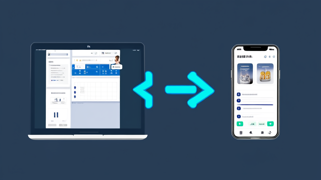 展示订货系统PC端+微信小程序双界面协同工作流的专业示意图，左侧为业务员后台订单处理看板，右侧为终端客户小程序下单与物流追踪界面，中间以实时数据流箭头连接